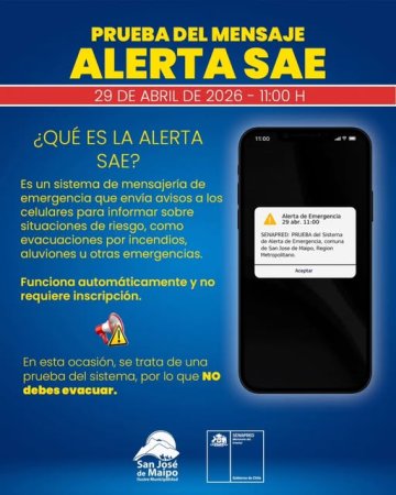 Atencion prueba del Sistema de Alerta SAE